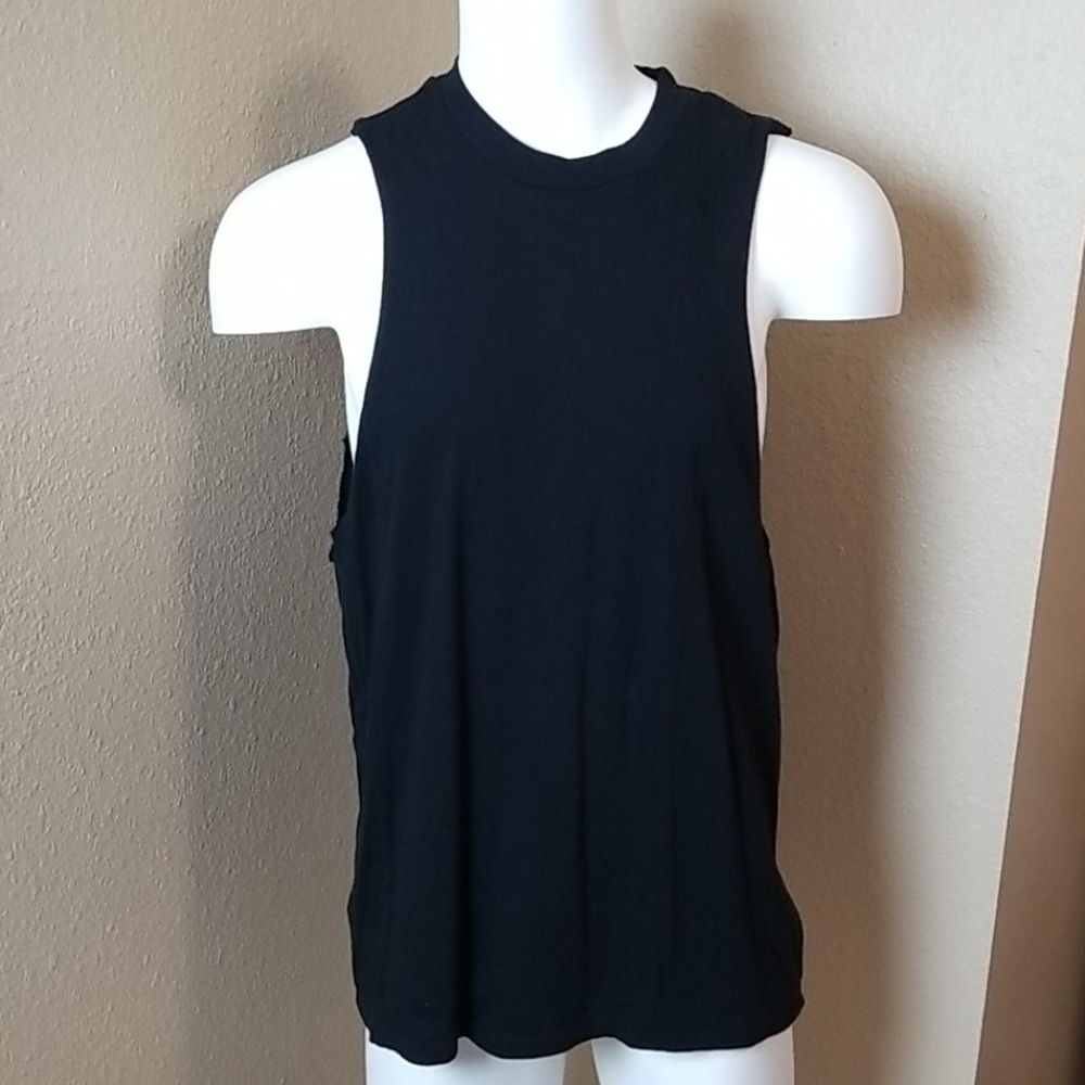 The Rail Cut Off Black Tee Large